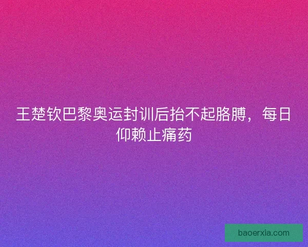 王楚钦巴黎奥运封训后抬不起胳膊，每日仰赖止痛药