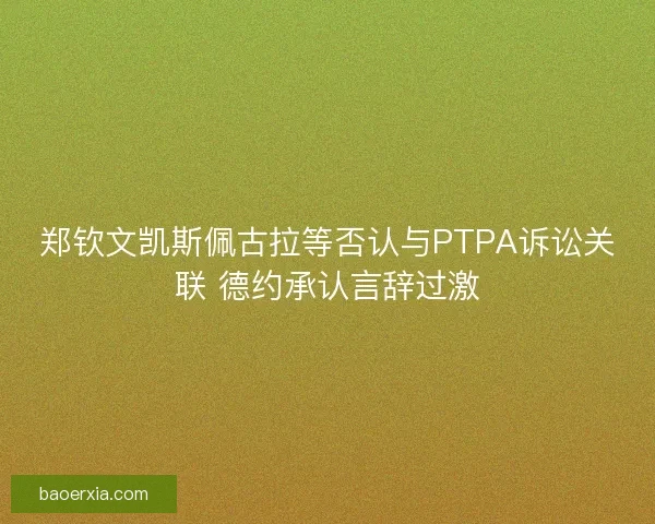 郑钦文凯斯佩古拉等否认与PTPA诉讼关联 德约承认言辞过激
